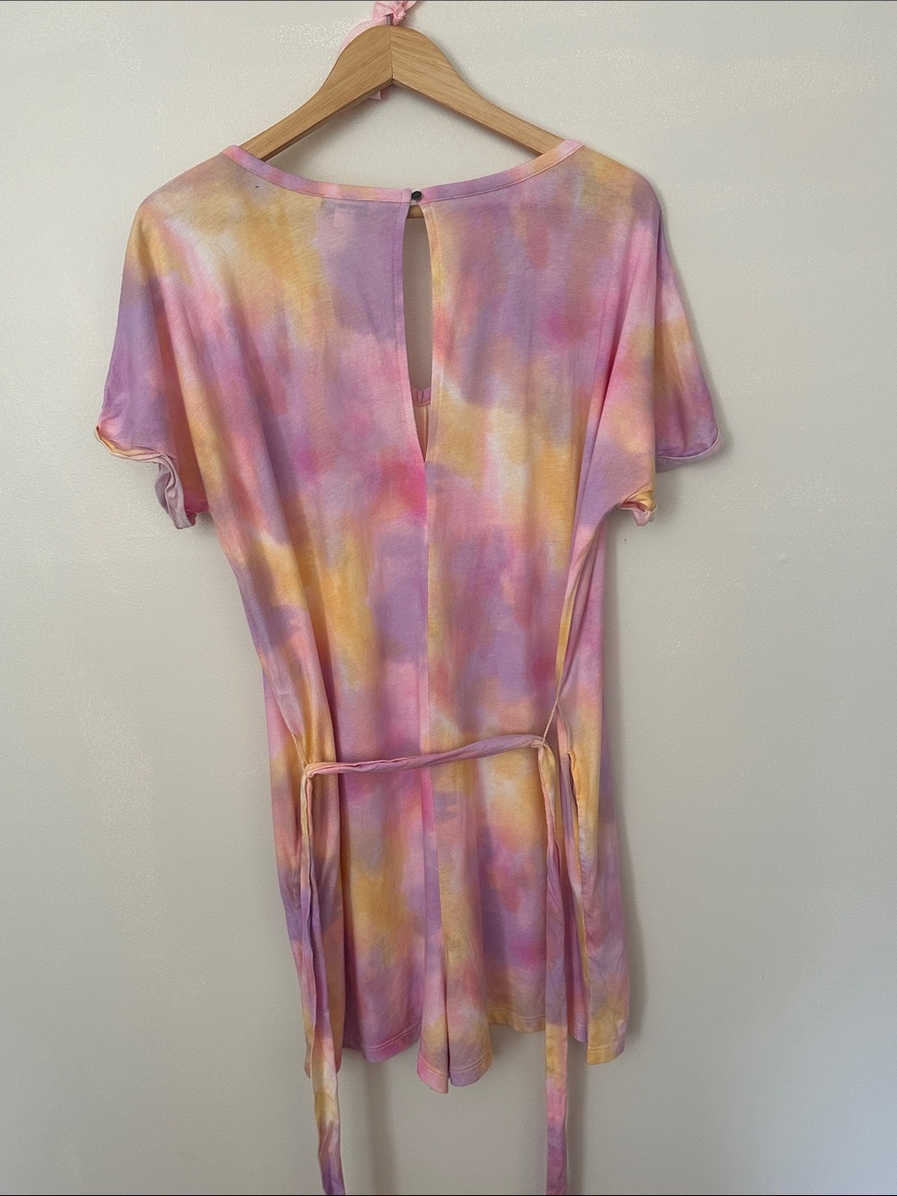 American Eagle Outfitters Pastel Tie-Dye Jumpsuit Romper - Pink, Purple, Yellow - Picture 5 of 6